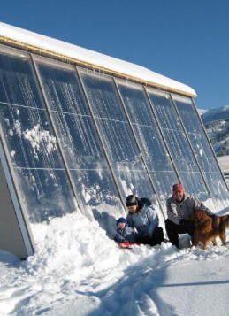 solar heater in winter