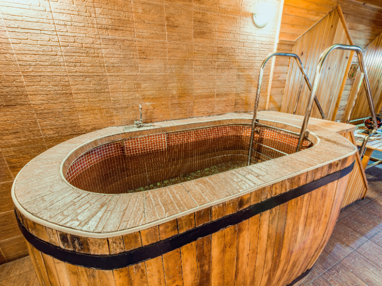 Japanese wooden bathtub