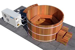 Heat Pump 36” 4 Person Chiller Tub Package