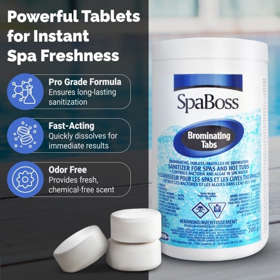 Bromine Pool and Spa Tablets - round mini pucks 700g