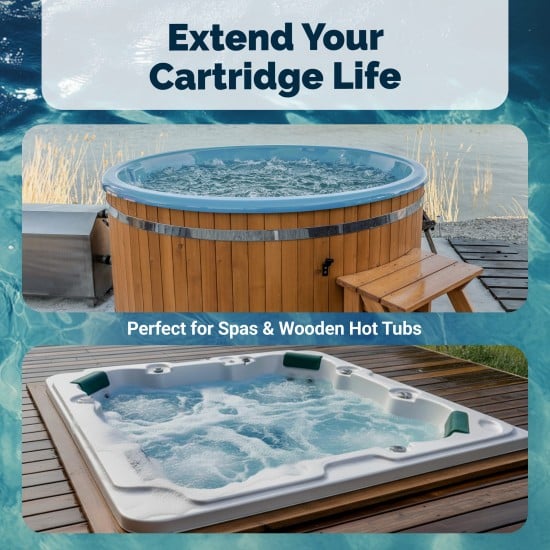 1L Cartridge Cleaner for Spa/Hot Tub filters - Remove Grease, Oil, and Scale from filters - Low Foam