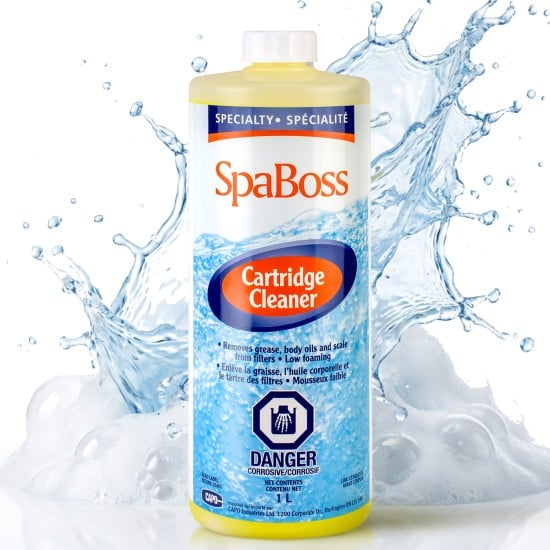 1L Cartridge Cleaner for Spa/Hot Tub filters - Remove Grease, Oil, and Scale from filters - Low Foam