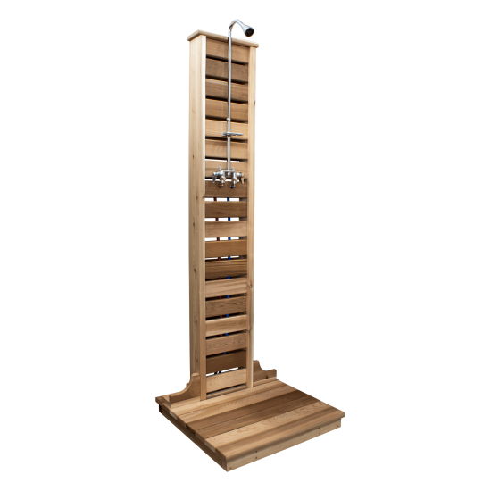 Western Red Cedar Outdoor Shower - Handcrafted In Canada