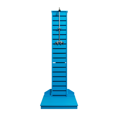 Recycled HDPE Plastic Outdoor Shower - Blue - Manufactured In Canada