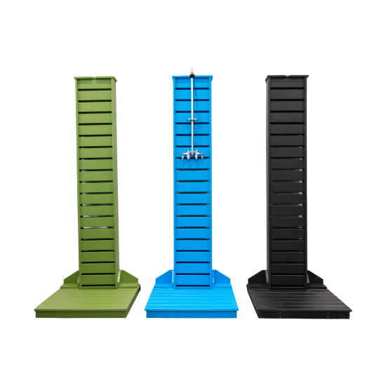 Recycled HDPE Plastic Outdoor Shower - Green - Manufactured In Canada