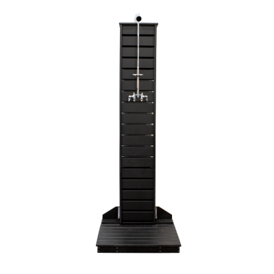 Recycled HDPE Plastic Outdoor Shower - Black - Manufactured In Canada