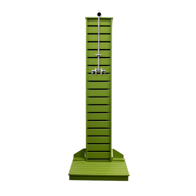 Recycled HDPE Plastic Outdoor Shower - Green - Manufactured In Canada