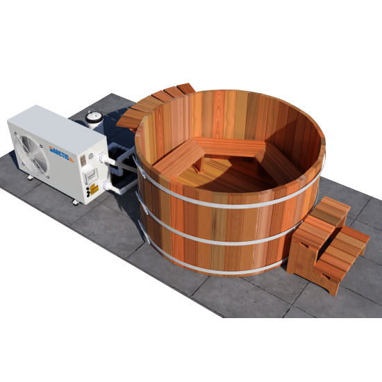 Heat Pump 36” 4 Person Chill or Heat Tub Package