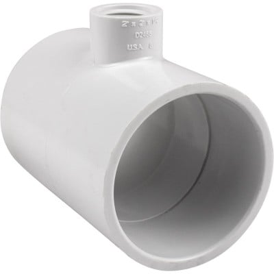 PVC Tee - 2" x 2" x 1/2" fpt -White