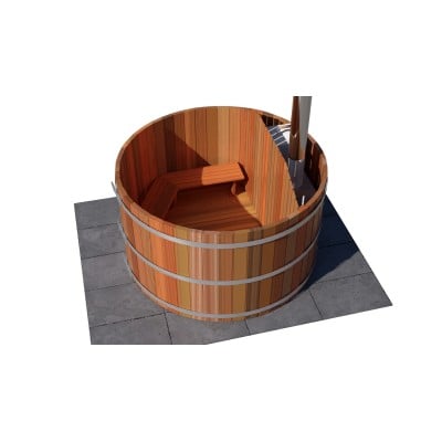 4 Person Wood Fired Hot Tub - Interior Stove