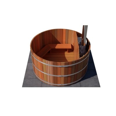 6 Person Wood Fired Hot Tub - Interior Stove