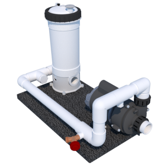 Heat Pump 36” 4 Person Chill or Heat Tub Package