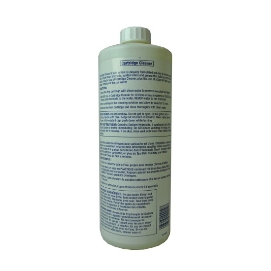 1L Cartridge Cleaner for Spa/Hot Tub filters - Remove Grease, Oil, and Scale from filters - Low Foam