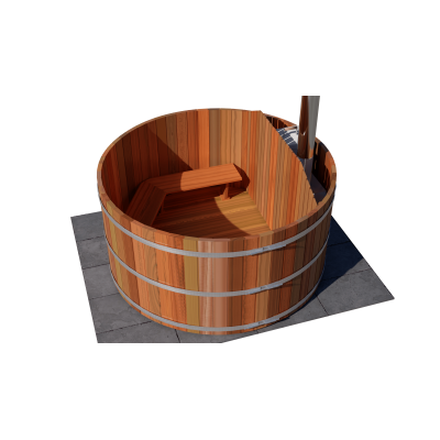 6 Person Wood Fired Hot Tub - Interior Stove