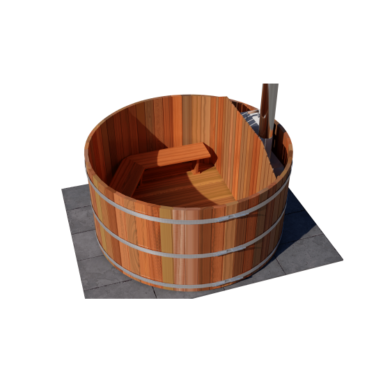 6 Person Wood Fired Hot Tub - Interior Stove