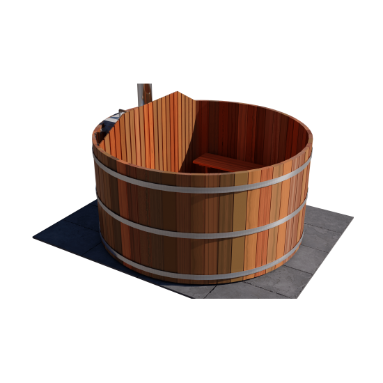 6 Person Wood Fired Hot Tub - Interior Stove