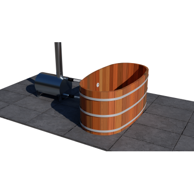 2 Person Wood Fired Ofuro Tub – External Stove