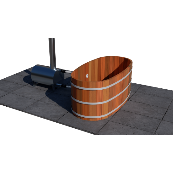 2 Person Wood Fired Ofuro Tub – External Stove