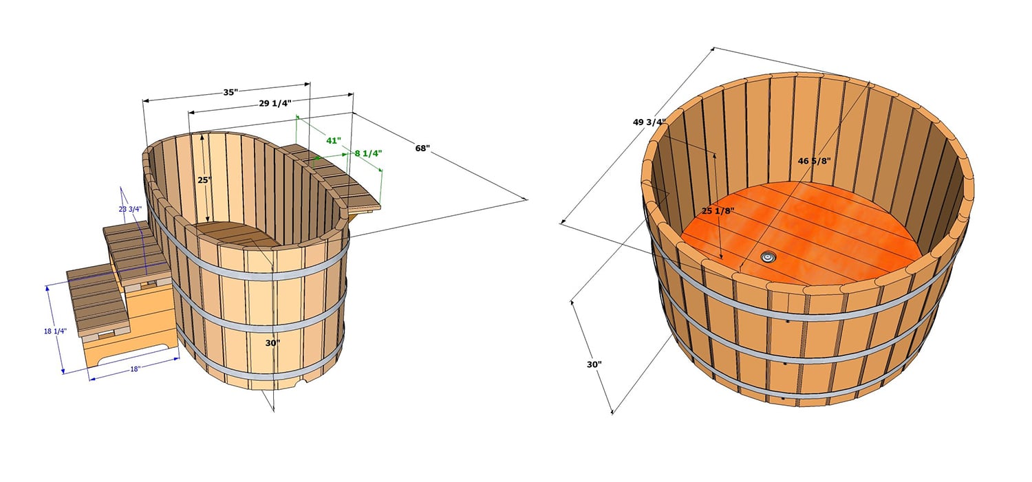 Buy Japanese Ofuro Tubs | Cedar Ofuro Hot Tubs - Northern Lights Cedar Tubs
