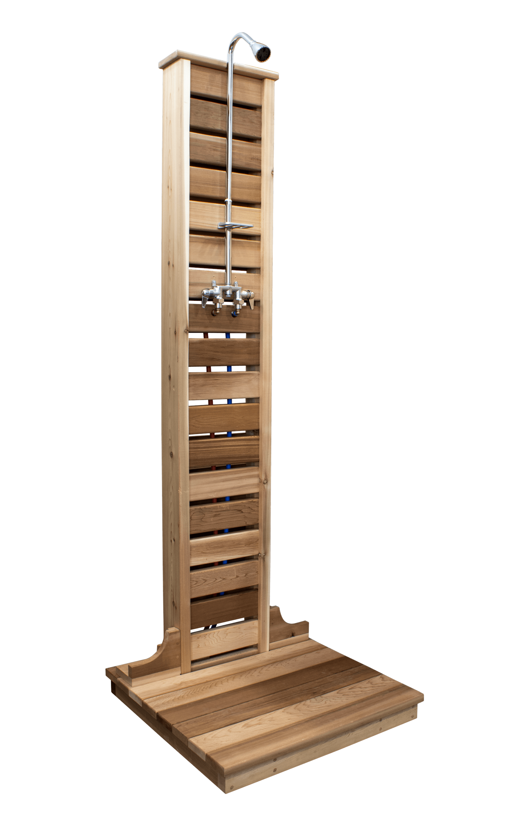 Western Red Cedar Outdoor Shower Main View