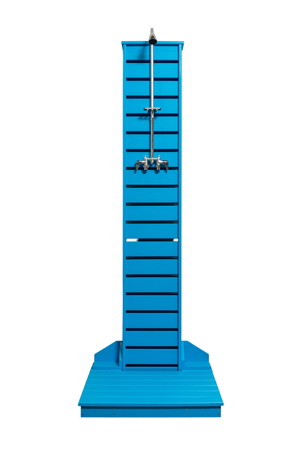 Blue Recycled HDPE Outdoor Shower