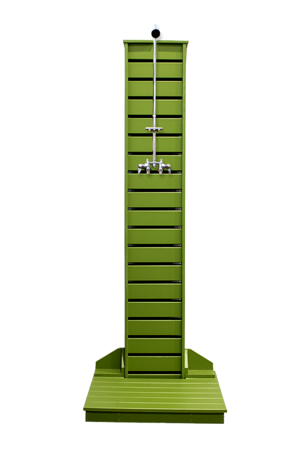 Green Recycled HDPE Outdoor Shower