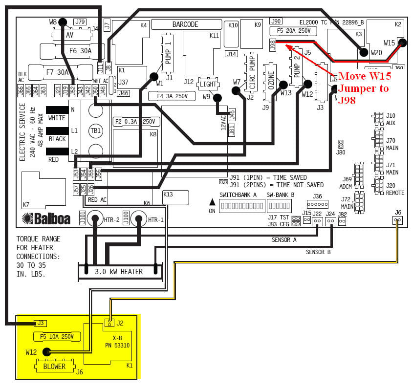 Balboa El2000  U0026 El2001 M3 Replacement Spa Circuit Board
